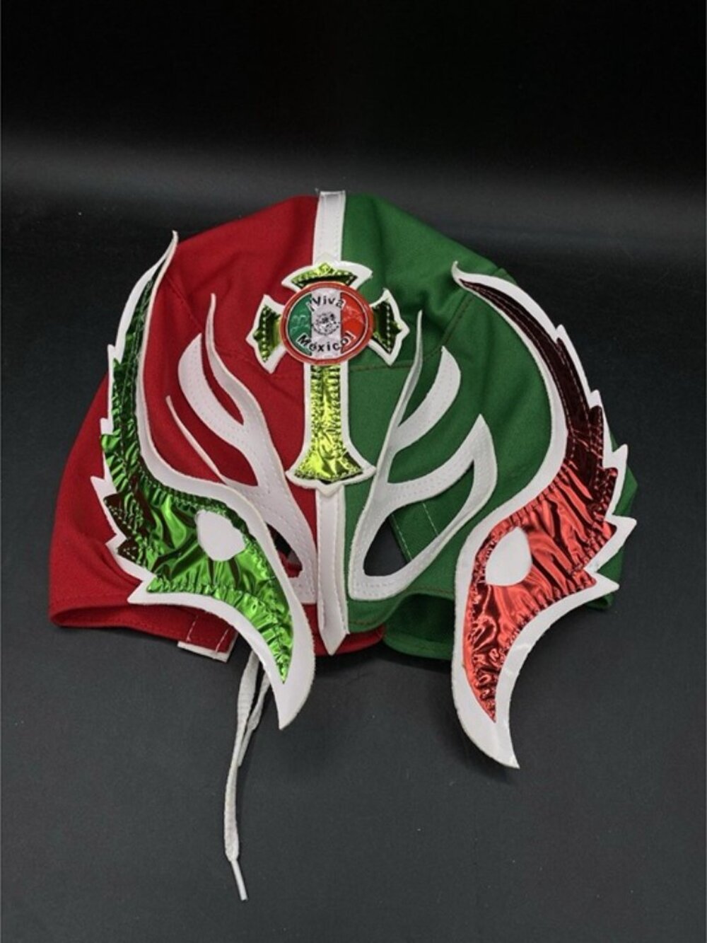 Mexican Lucha Libre Wrestling Mask Red Green White Rey Mysterio #1 - Picture 2 of 11